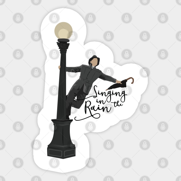 Singing in the Rain Sticker by mariansar